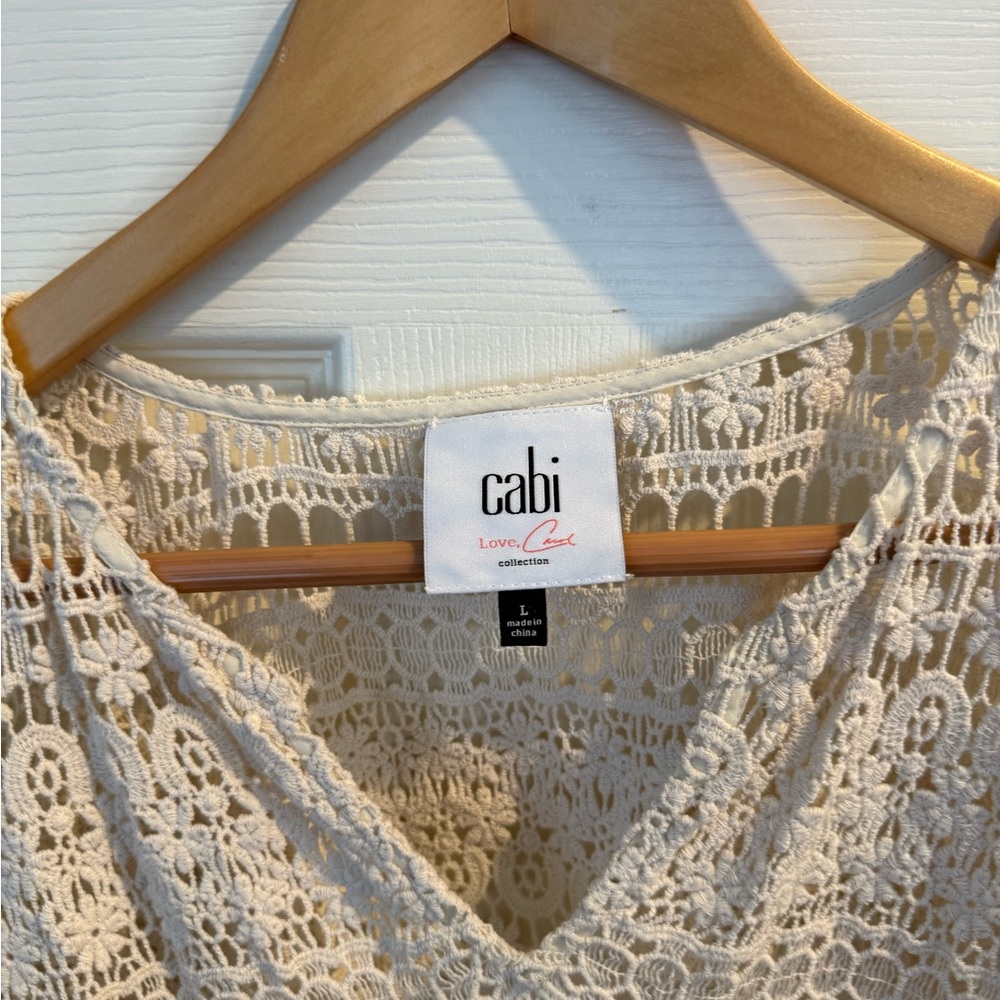 CAbi Women's Cream Lace Swim Cover-Up - Picture 2 of 11